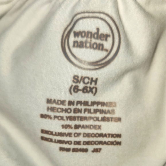 Wonder Nation Blue Tie Dye PomPom Ric Rac Short Sleeved Top Size S/CH 6-6× - Picture 3 of 4